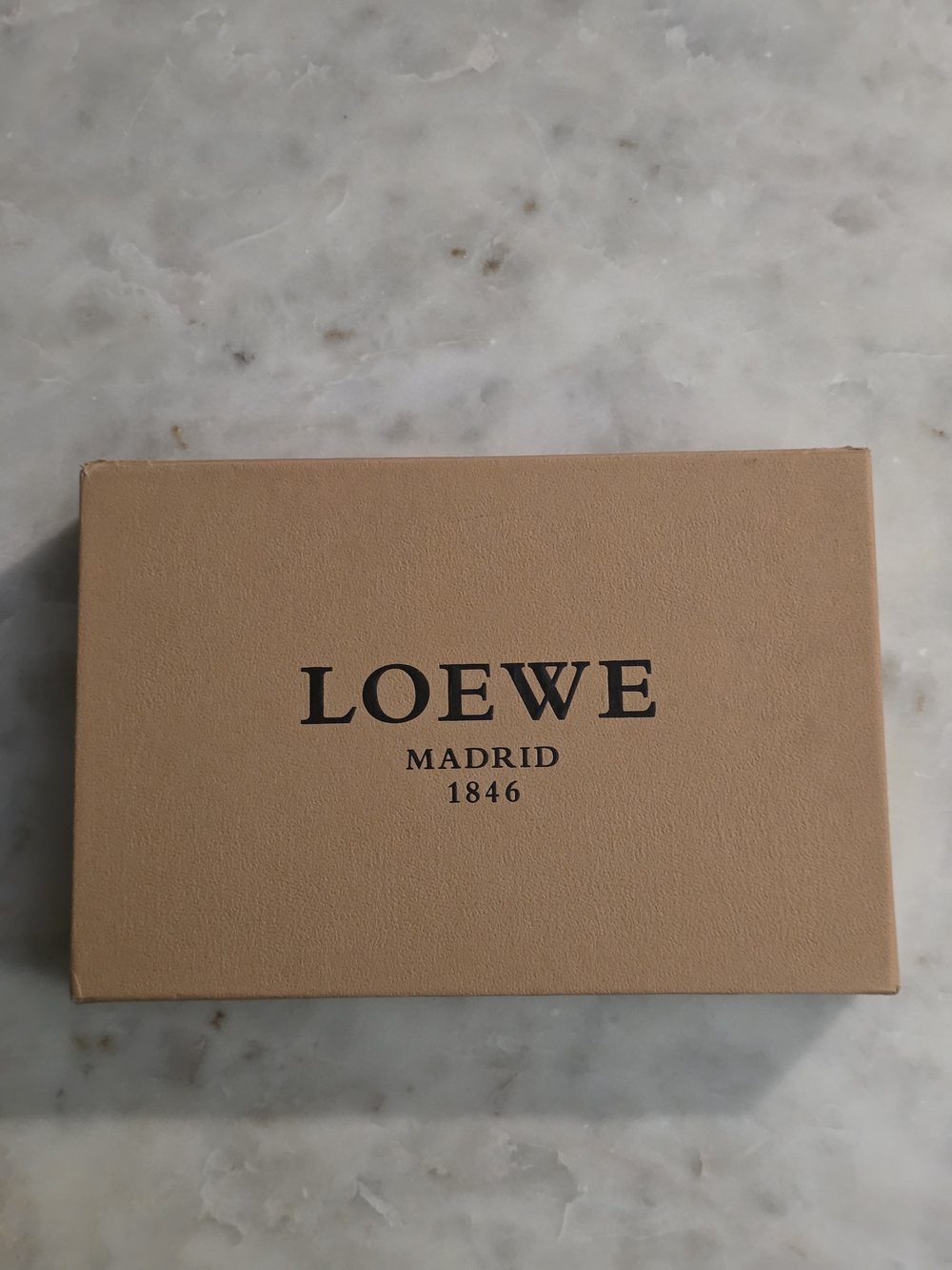 Loewe Tan Storage Box-10.75"Wx7.2"H